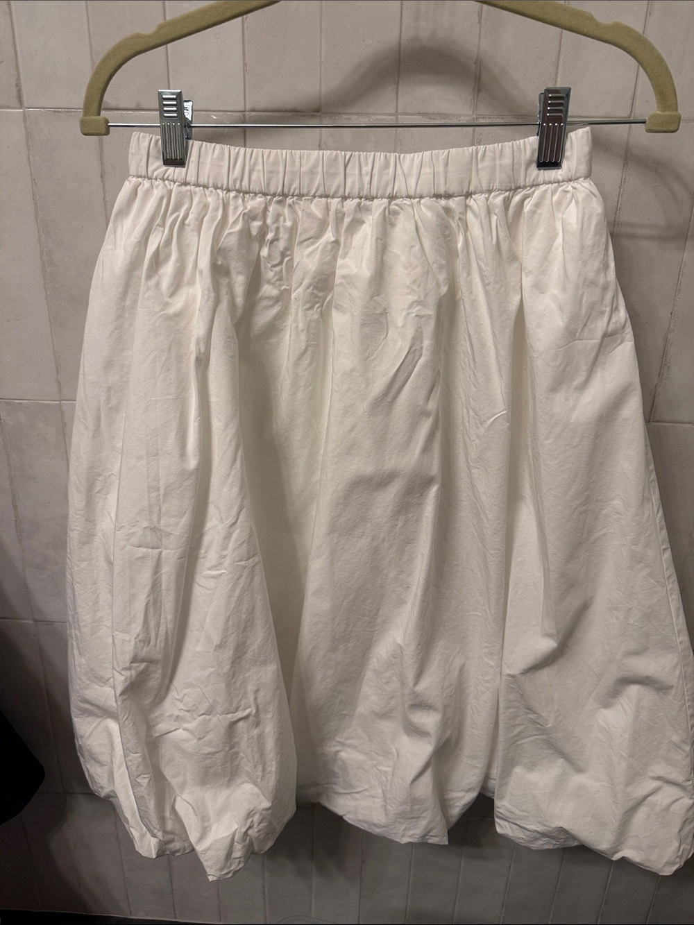 Sunday Best White Balloon Hem Skirt